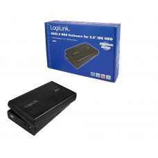 3.5" LogiLink Enclosure USB2.0 / IDE / Zwart Aluminium
