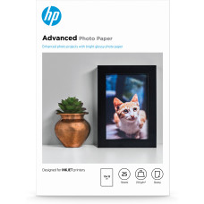 HP Advanced Glossy Photo Paper-25 sht/10 x 15 cm borderless